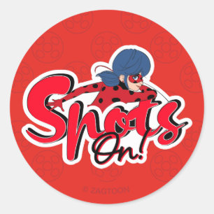 Sticker Rond Ladybug miraculeux Spots allumés