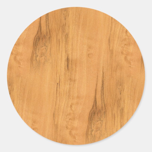 Sticker Rond L'air de la texture des grains de bois d'érable (Devant)