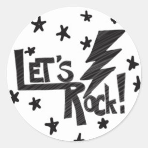 Sticker Rond Laisse le boulon d'allégement de roche noircir su