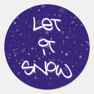 Sticker Rond Laisse-le neiger