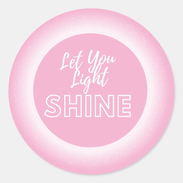 Sticker Rond Laisser Briller Blanc Lumineuse (Devant)