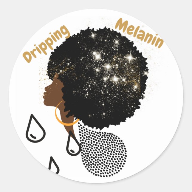 Sticker Rond Laisser de la mélanine (Devant)