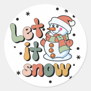 Sticker Rond Laisser Neige Homme