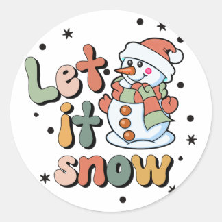 Sticker Rond Laisser Neige Homme