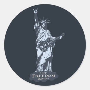 Sticker Rond Laissez l'anneau de liberté