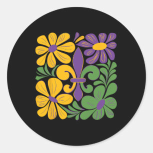 Sticker Rond Laissez Les Bon Temps Rouler Funny Boho Coquette M