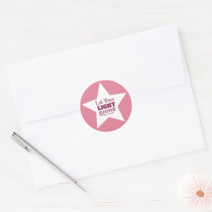 Sticker Rond Laissez Votre Lumière Briller Verset Biblique Étoi