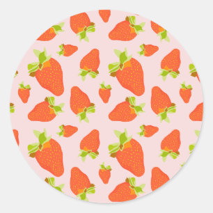 Sticker Rond Lait de fraise