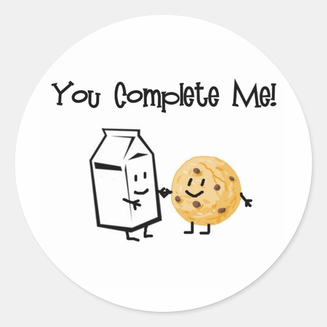 Sticker Rond Lait et cookies (Devant)