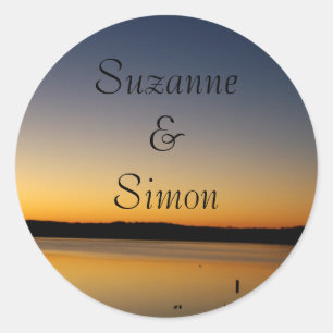 Sticker Rond Lake at Sunrise