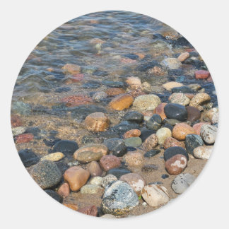 Sticker Rond Lake Superior Rocks