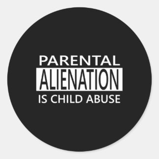 Sticker Rond L'Aliénation Parentale Est La Sensibilisation À La