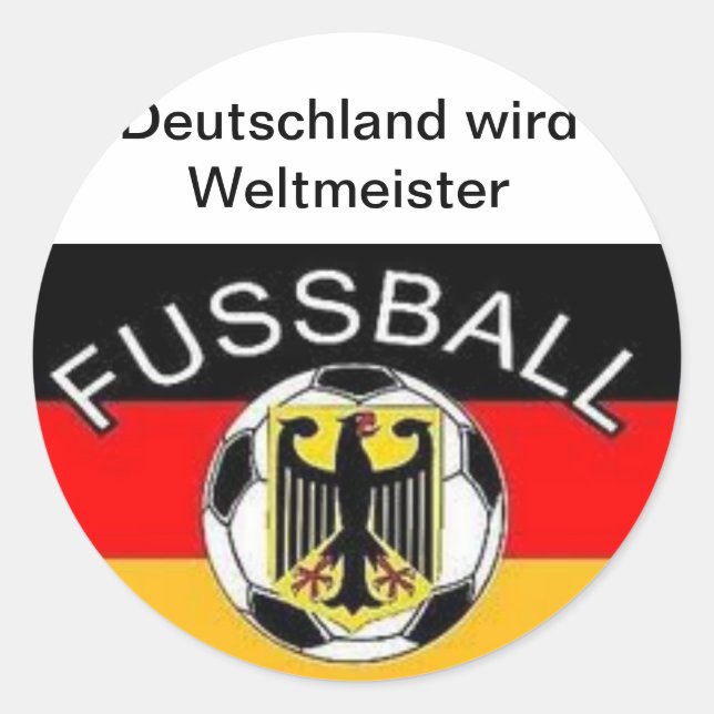 Sticker Rond L'Allemagne championne du monde (Devant)