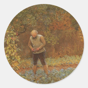 Sticker Rond L'Amateur (Cocher et Choux) de Frederick Walker