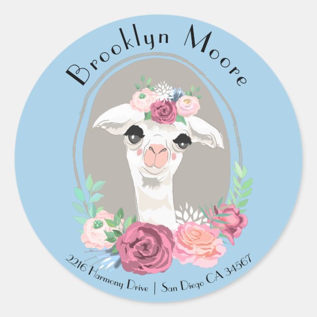 Sticker Rond Lame Douce Avec Sceau Enveloppe Rose (Devant)