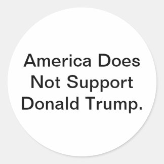 Sticker Rond L'Amérique n'aime pas Donald Trump Hankamer Artjun