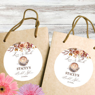 Sticker Rond L'amour brasse café automne nuptiale douche faveur