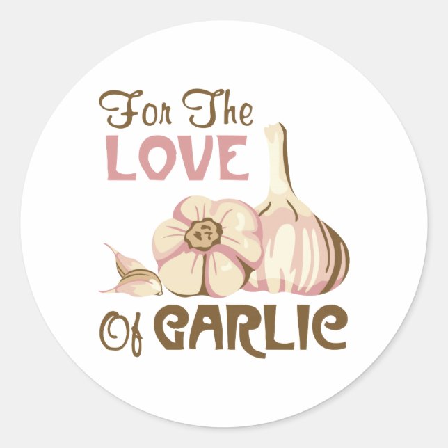 Sticker Rond L'amour de l'ail (Devant)