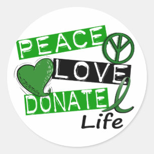 STICKER ROND L'AMOUR DE PAIX DONNENT LA VIE