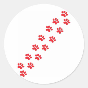 Sticker Rond L'amour des chiots