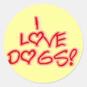 Sticker Rond L'amour des coeurs I poursuit des T-shirts et des