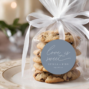 Sticker Rond L'amour du script moderne est Mariage sucré