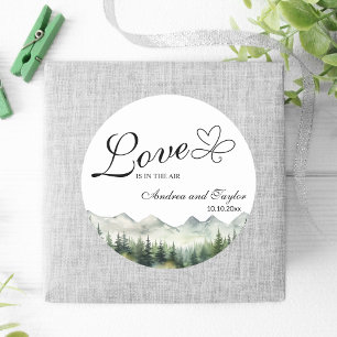 Sticker Rond L'amour est dans le mariage élégant de l'air