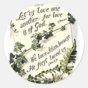 Sticker Rond L'Amour Est De Dieu