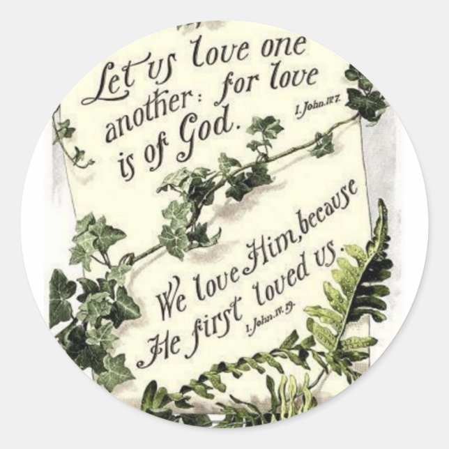 Sticker Rond L'Amour Est De Dieu (Devant)