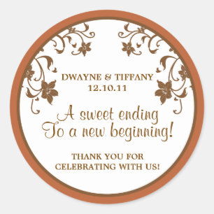 Sticker Rond L'amour est doux - Fleurs