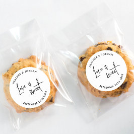 Sticker Rond L'Amour Est Doux Mariage Moderne Favoriser