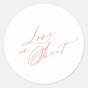 Sticker Rond L'amour est doux – Romantique