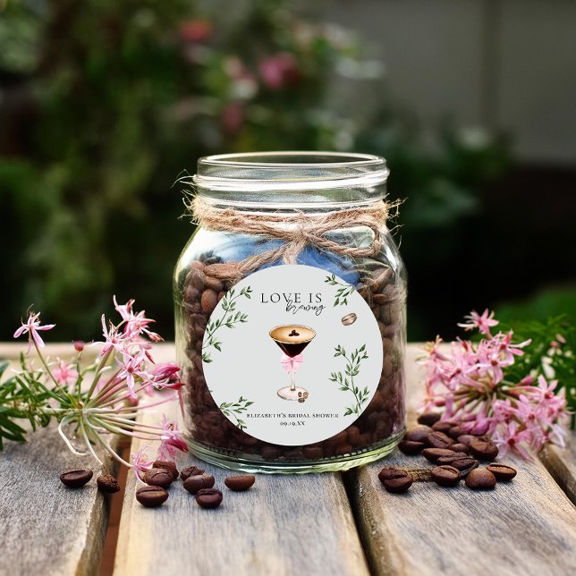 Sticker Rond L'amour est en marche | Réception de mariage Espre (Créateur téléchargé)