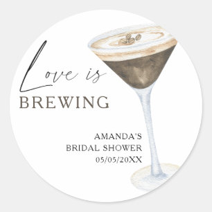 Sticker Rond L'amour est en train de préparer un Martini Espres