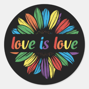 Sticker Rond L'amour est l'amour