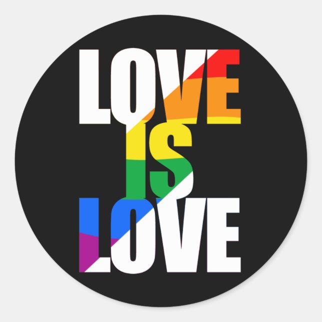 Sticker Rond L'amour est l'amour (Devant)