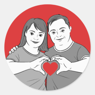 Sticker Rond L'amour est l'amour. Amore è Amore