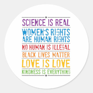 Sticker Rond L'amour est l'amour Rainbow Pride