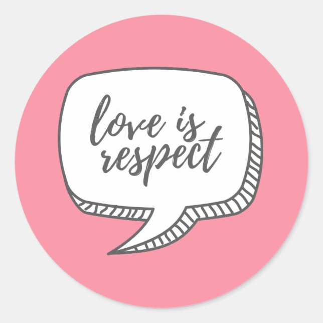 Sticker Rond L'amour est le respect (Devant)