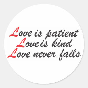 Sticker Rond L'amour est patient