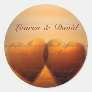 Sticker Rond L'amour est patient - l'amour est gentil