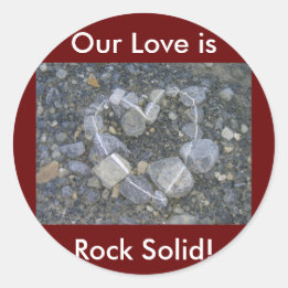 Sticker Rond L'amour est Rock Solid