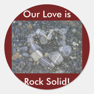 Sticker Rond L'amour est Rock Solid