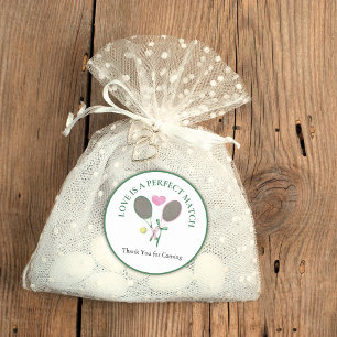 Sticker Rond L'amour est un cadeau de mariage de tennis parfait