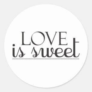 Sticker Rond L'amour est un chevalet doux