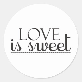 Sticker Rond L'amour est un chevalet doux