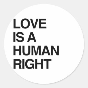 STICKER ROND L'AMOUR EST UN DROIT HUMAIN