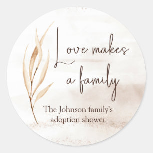 Sticker Rond "L'amour fait une famille"