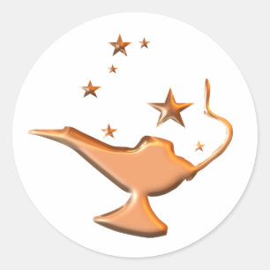 Sticker Rond Lampe magique