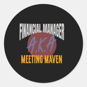 Sticker Rond L'analyste financier Aka Meeting Maven Work